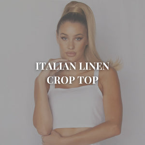 Italian Linen Crop Top - MR. LINEN CO