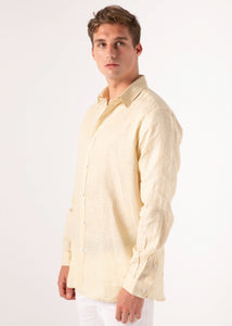 Aurum - Long Sleeve Italian Linen Shirt - Mr. Linen Co Mr. Linen CO