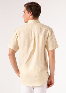 Aurum - Short Sleeve Italian Linen Shirt - Mr. Linen Co Mr. Linen CO