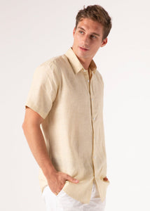 Aurum - Short Sleeve Italian Linen Shirt - Mr. Linen Co Mr. Linen CO