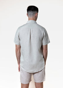 Natural - Short Sleeve Italian Linen Shirt - Mr. Linen Co Mr. Linen CO