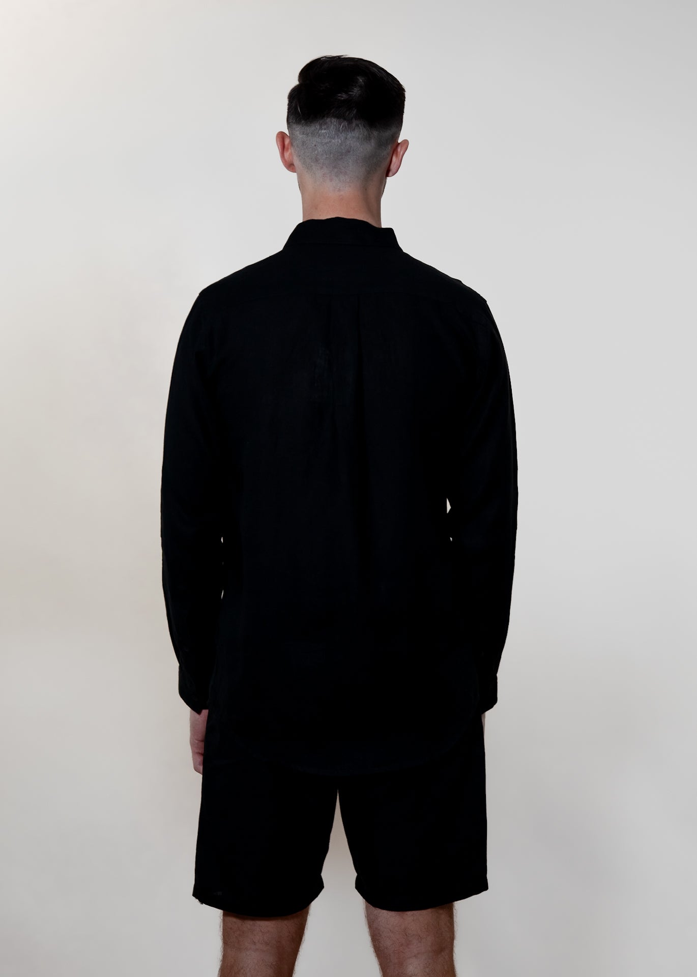 Nero - Long Sleeve Italian Linen Shirt - Mr. Linen Co Mr. Linen CO