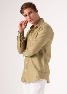 Olive Garden - Long Sleeve Italian Linen Shirt - Mr. Linen Co Mr. Linen CO