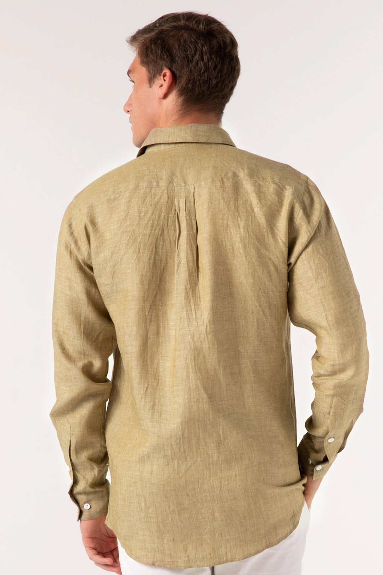 Olive Garden - Long Sleeve Italian Linen Shirt - Mr. Linen Co Mr. Linen CO