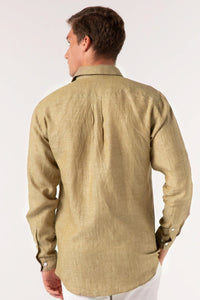 Olive Garden - Long Sleeve Italian Linen Shirt - Mr. Linen Co Mr. Linen CO