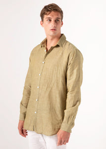 Olive Garden - Long Sleeve Italian Linen Shirt - Mr. Linen Co Mr. Linen CO
