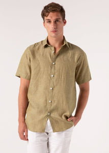 Olive Garden - Short Sleeve Italian Linen Shirt - Mr. Linen Co Mr. Linen CO