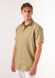 Olive Garden - Short Sleeve Italian Linen Shirt - Mr. Linen Co Mr. Linen CO
