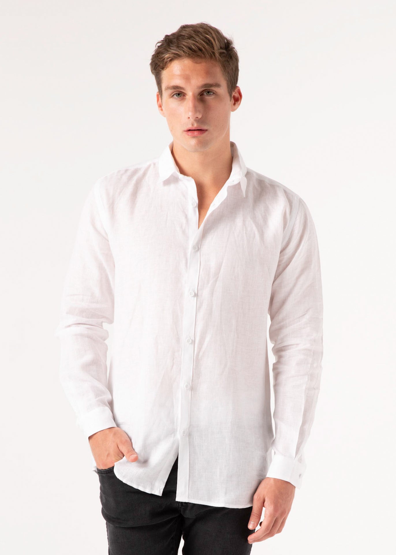 Ostuni - Long Sleeve Italian Linen Shirt - Mr. Linen Co Mr. Linen CO