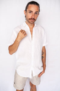 Ostuni - Short Sleeve Italian Linen Shirt - Mr. Linen Co Mr. Linen CO