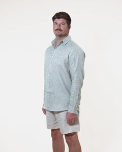 Pistachio - Long Sleeve Natural Hemp Shirt - Mr. Linen Co Mr. Linen CO