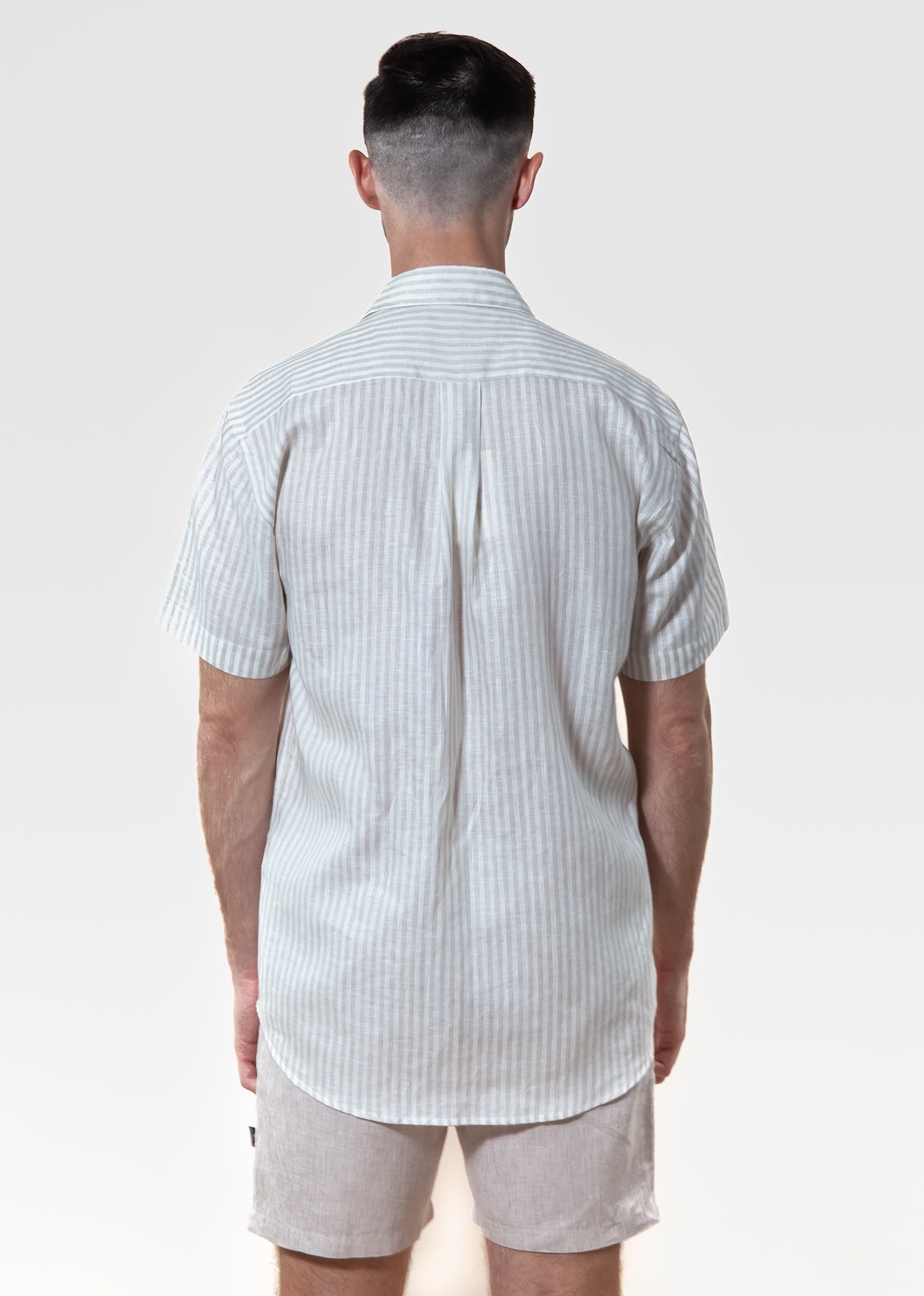 Sabbioso Stripes - Short Sleeve Italian Linen Shirt - Mr. Linen Co Mr. Linen CO