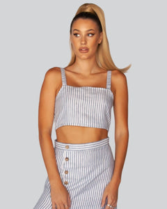 Yacht Master - Italian Linen Crop Top - Mr. Linen Co Mr. Linen CO
